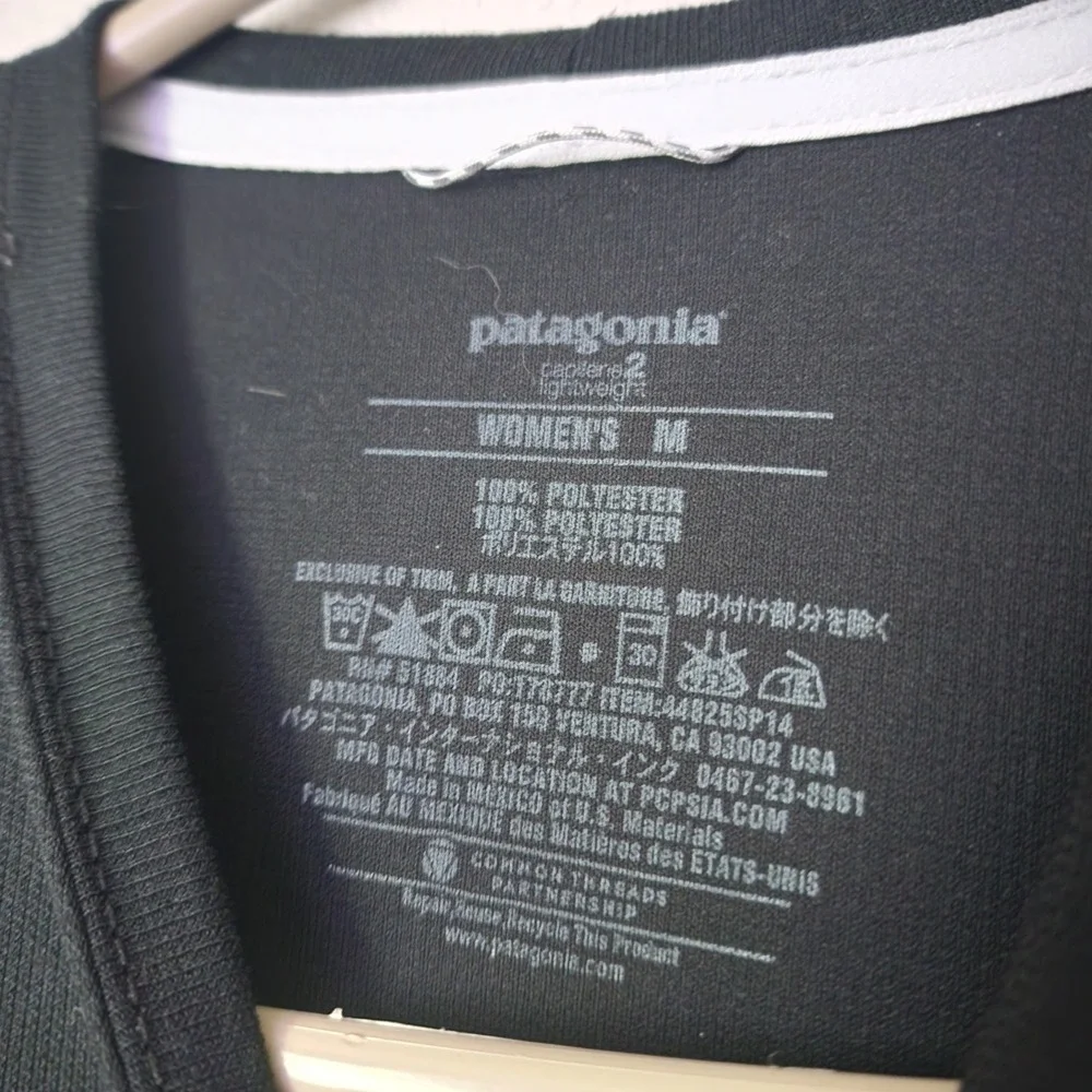 PATAGONIA Capilene Lightweight Crew Base Layer2 Hiking Black women's M - Picture 4 of 6